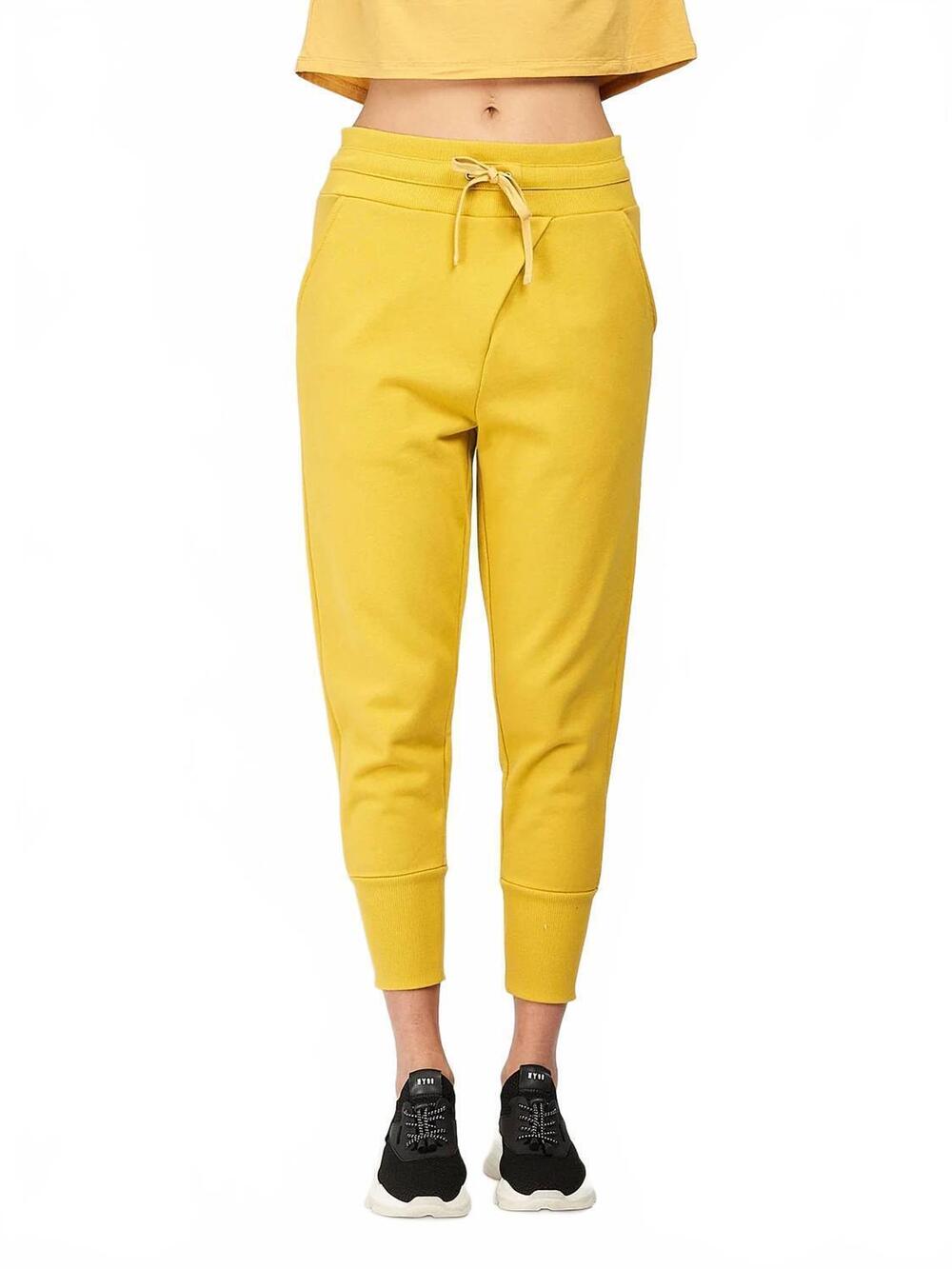 NEW MARCHESA ATHLEISURE erika pull-on sweatpants in chartreuse
